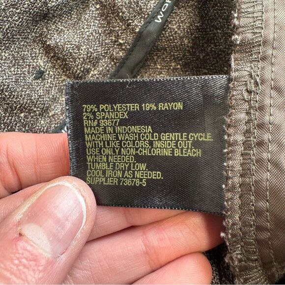 Worthington Womens Straight Leg Creased Dress Pants Slacks Trousers Brown Marl 6 - Picture 9 of 12